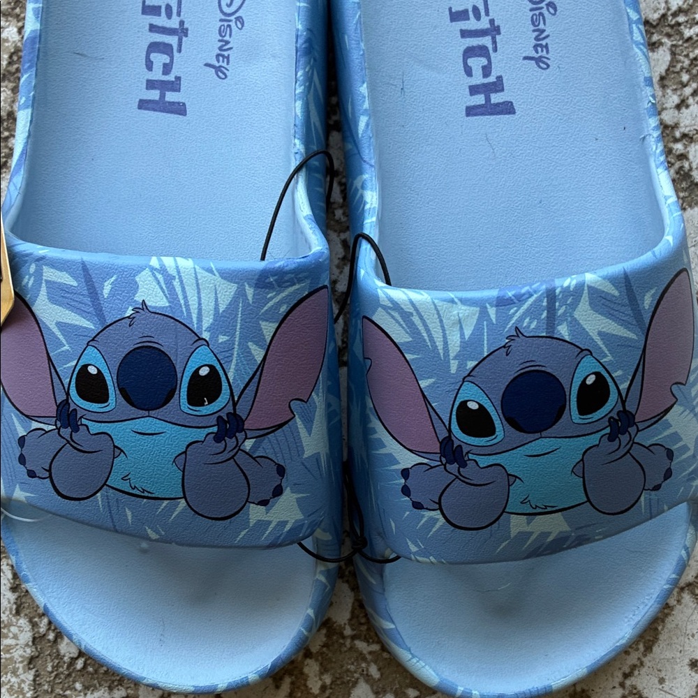 Disney Stitch Light Blue Sandals. Women’s size 8